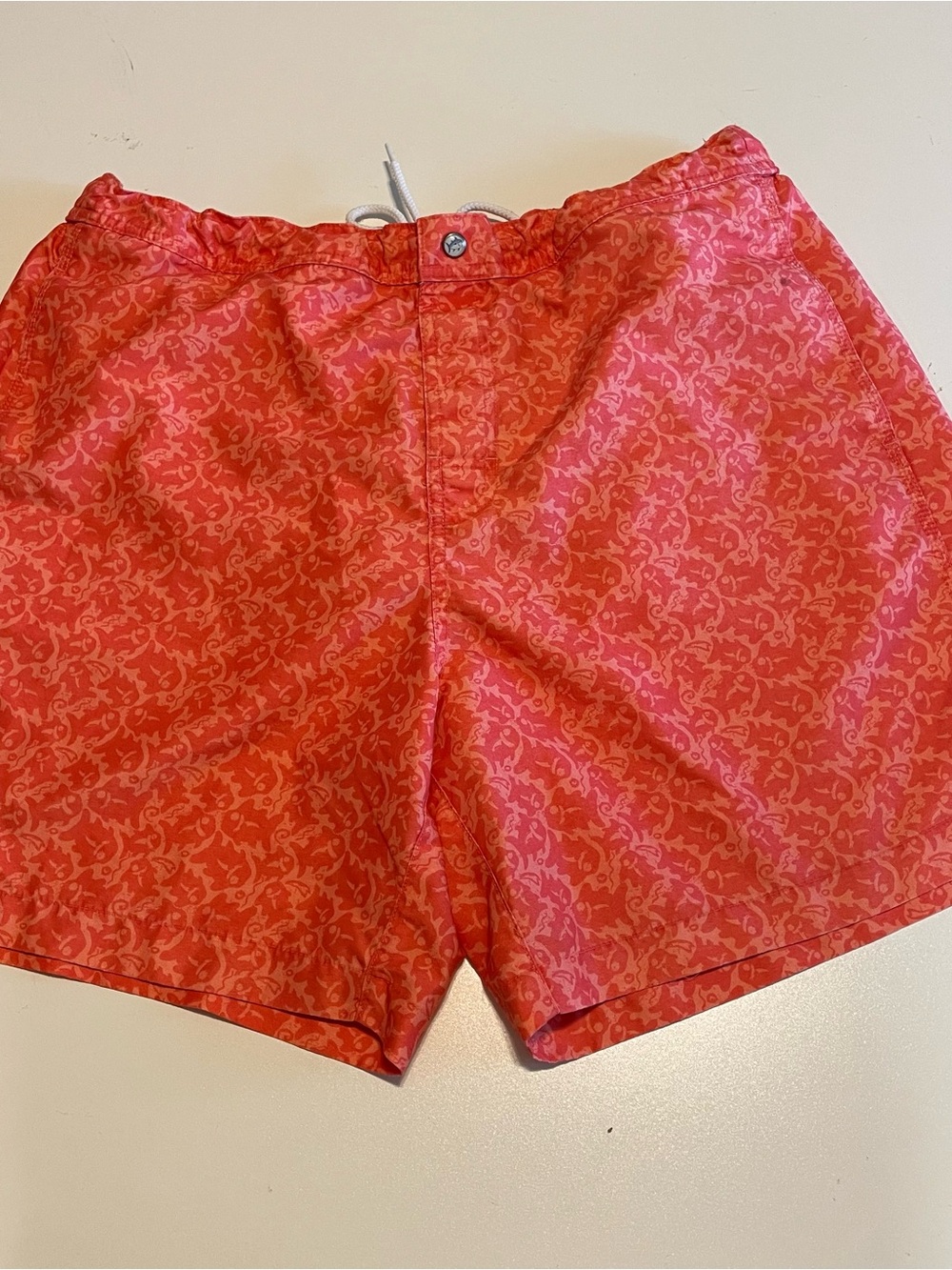 Men's Southern Tide Water Shorts The Skipjack Coral Patterned Swim XL Shorts